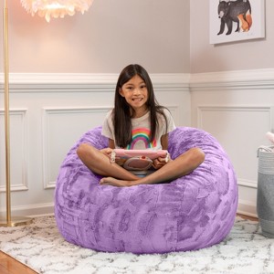 Jaxx Saxx 3 Foot Bean Bag Chair - Faux Fur - Fun Colors - 1 of 4