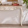 MOEPISY Antique White Console Table with Carved Details, Distressed Console Table - 4 of 4