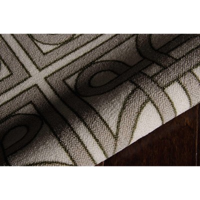 Stone and Ivory Tufted Synthetic Outdoor Area Rug, 8x11