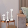 Mela Artisans Pakshi Candleholders in Distressed White, Set of 3 - 2 of 4