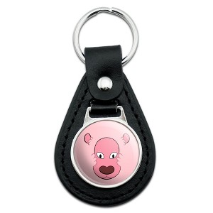 Steven Universe Lion Head Black Leather Keychain - 1 of 4