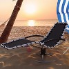 Patio Chaise Lounge - 360°Rotating Basic, Tanning Chairs with Arm for All Weather, Poolside, Balcony,Backyard - 2 of 4