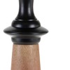 HomeRoots Set of Two Black And Brown Metal And Solid Wood Tabletop Pillar Candle Holders - 4 of 4