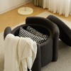 CAVINAS Cozy Boucle Storage Ottoman Bench, Upholstered Round Ottoman with Hidden Storage, Lamb Fleece Bedroom End Bench - 2 of 4