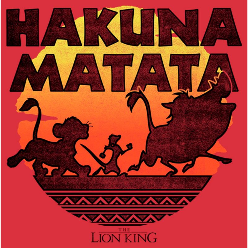 Men's Lion King Hakuna Matata Sunset Circle T-Shirt, 2 of 6
