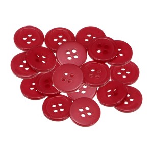 Unique Bargains Sewing Resin Round Flat 4-Hole Replacement Craft Buttons 20 Pcs - 1 of 4