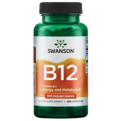 Swanson Vitamin B-12 500 Mcg 250 Capsules