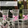 Unique Bargains Chair Sashes Self-Tie 108.27"x6.69" Light Pink 20 Pcs - 4 of 4