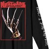 Nightmare On Elm Street Freddy Krueger Claw Crew Neck Long Sleeve Men's Black Tee - 3 of 4