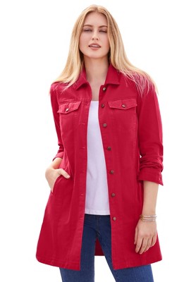 Jessica London Women's Plus Size Long Denim Jacket