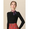 Allegra K Women's Floral Leopard Polka Dots Striped Print Square Kerchief Neck Scarf Shawl - 3 of 4