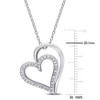 EVERLY JEWELRY | Sterling Silver 1/10 CT TW Diamond Heart Pendant With Chain, 18-inch - 2 of 4