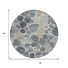 Pewter Beige And Ivory Geometric Washable Indoor Outdoor Area Rug - 3 of 4