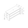 FONTOI TV Stand for TV up to 42" with Storage Shelves, Entertainment Center for Living Room, Black, 15.5"*19.75"*42" - 3 of 4