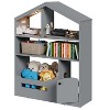 36.6" Wide Wooden Bookcase and Toy Storage with Toy Storage, Anti-Tip Device and Motion Sensor Light for Nursery, Playroom & Bedroom - 3 of 4