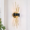 LNC Munaskrerio 1-Lights 5.1"  Luxury and Glam Linear Wall  Lights ,Goldleaf and Matte Black - 2 of 4