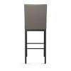 Amisco Perry Upholstered Counter Height Barstool Silver/Black: 26" Fixed Seat, Steel Frame, Polyester - 2 of 4