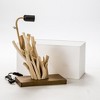 Modern Home Angled Driftwood Nautical Wooden Table Lamp - 4 of 4
