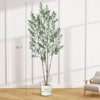 LOVMOR Olive Trees Artificial Indoor with Tall Pot, Natural Wood Trunk Treemote and Leaves, Fake Plant for Home Office Bedroom Decor 6FT 7FT 8FT - 3 of 4