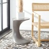 Kavita Concrete Accent Stool - Indoor/Outdoor - VNN1035 - Gray - Safavieh - 2 of 4