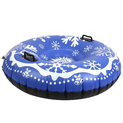 iMountek"47" Inflatable Snow Tube for Kids & Adults, Heavy Duty 0.6mm, Dual Handles, 374lbs Capacity"Blue