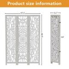 MAYEERTY 47*67 in Wood Room Divider Folding Privacy Screen Freestanding Partition for Indoor, 3-Panels, White - 3 of 4