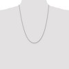 Black Bow Jewelry 2.25mm, 14k White Gold, Handmade Solid Rope Chain Necklace - 2 of 4