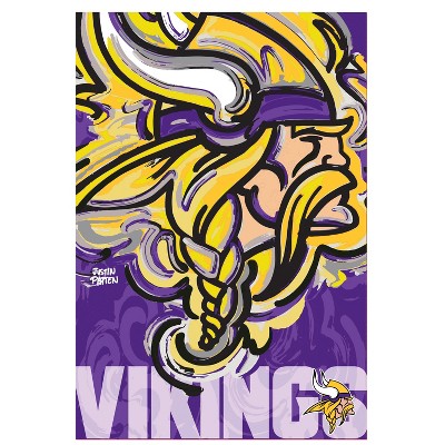 Evergreen 12.5 in. x 28 in. Minnesota Vikings Garden Banner Flag 14LB3817XL  - The Home Depot