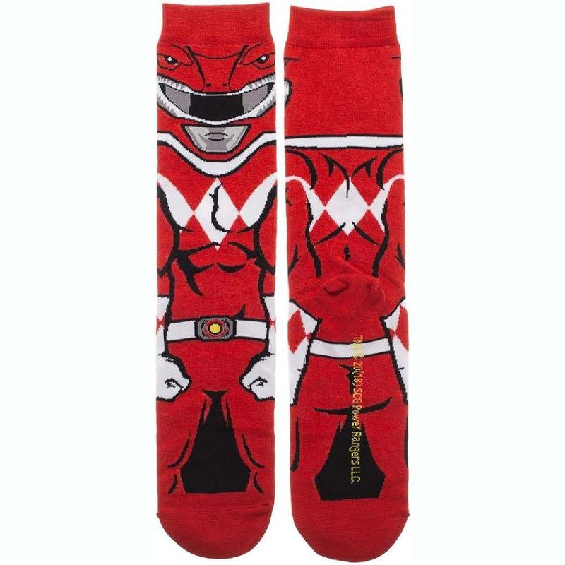 Power Rangers Men's Crew Socks Adult Characters 6 Pack Mid-Calf Crew Socks Multicoloured, 4 of 6
