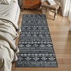 Lahome Boho Moroccan Runner Rug, Washable Black White 2x6 Kitchen Runner Rug Non Slip - 2 of 4