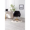 SKRAN Faux Fur Home Office Chair, Vanity Chair, Furry Makeup Chairs with Rolling Wheels Armrest for Living Room Bedroom Office and Vanity - 2 of 4