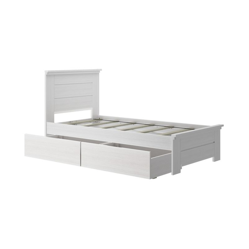 Max & Lily Farmhouse Twin Bed with Panel Headboard with Storage Drawers, 2 of 6