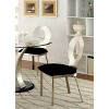 NicBex 2pc Contemporary Metal Frame Dining Chair with Cushion Seats Upholstered Fabric Side Chair for Kitchen,Dining Room,Black - 2 of 4