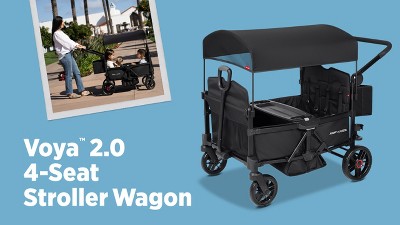 Radio Flyer Voya 2.0 4-Seater Stroller Wagon - Black : Target