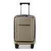 Hynes Eagle Carry on Luggage ABS+PC 20 Inch Luggage with Front Compartment Double Spinner Wheels TSA Lock Khaki - 3 of 4