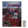 Lumabase Battery Operated Lighted Wall Art with Remote Control Christmas Puppy - 2 of 4