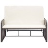 vidaXL 2 Piece Patio Lounge Set with Cushions Poly Rattan Brown - 4 of 4