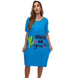 Just Love Short Sleeve Nightgown Sleep Dress for Women Sleepwear - 1 of 3