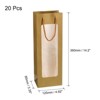 Unique Bargains Paper Sturdy Reusable Fashionable Wine Gift Bags with Rope Handles 4.92"x3.35"x14.2" - 2 of 4