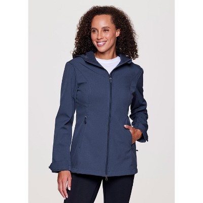 Avalanche Outdoor Fleece Lined Rain Jacket, Transitional Weight Quick Drying Rain Trench with Zipper Pockets