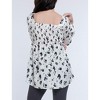 Women's Smocked Square Neck Long Sleeve Babydoll Maternity Top | Motherhood Maternity - 2 of 4
