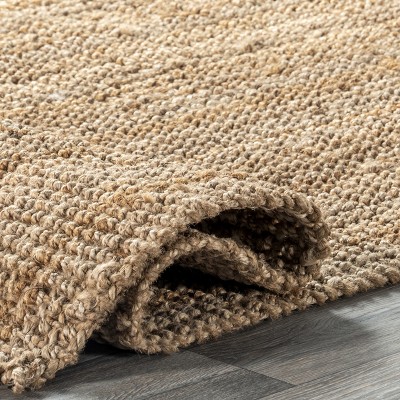 Kiwa Natural Jute 6' x 9' Handwoven Farmhouse Area Rug