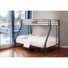 Okak 63IN Metal Twin/Full-Over-Queen Bunk Bed with 2 Ladders, Twin Bed with Guardrail and Sturdy Metal Frame, Bed Frames for Bedroom, Dormitory - 3 of 4
