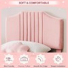 Garvee Twin Bed Frame Upholstered Platform with Headboard, Velvet Fabric Wrap, Non-Slip and Noise-Free,No Box Spring Needed, Pink - 4 of 4