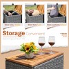 LACOO Outdoor Rattan Daybed with Cushion and  Storage Side Table - 4 of 4