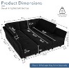 87-Inch Modular Sectional Sofa – U-Shaped Velvet Couch with Storage Ottoman, 9-Seat Comfort for Living Room or Apartment, Stylish Blue Design - 2 of 4