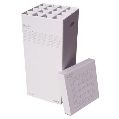 Advanced Organizing Systems - MGR-37 Roll File Storage Box - Corrugated 37x17.5x17.5 With 16 Compartments