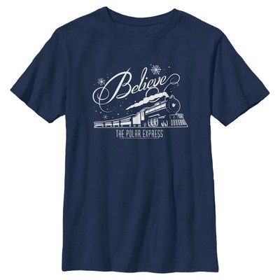 Boy's Husky Polar Express Believe Train - Navy Blue - Medium : Target