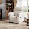Power Recliner Chair with USB Ports - Swivel Rocker Glider, Chenille Fabric, Double Armrests for Living Room & Nursery - 3 of 4