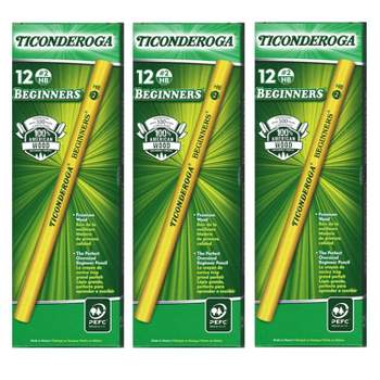 Ticonderoga Pencils, #2 Soft, Yellow, Presharpened, 18 per Pack, 2 Packs